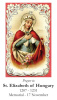 St. Elizabeth of Hungary Prayer Card